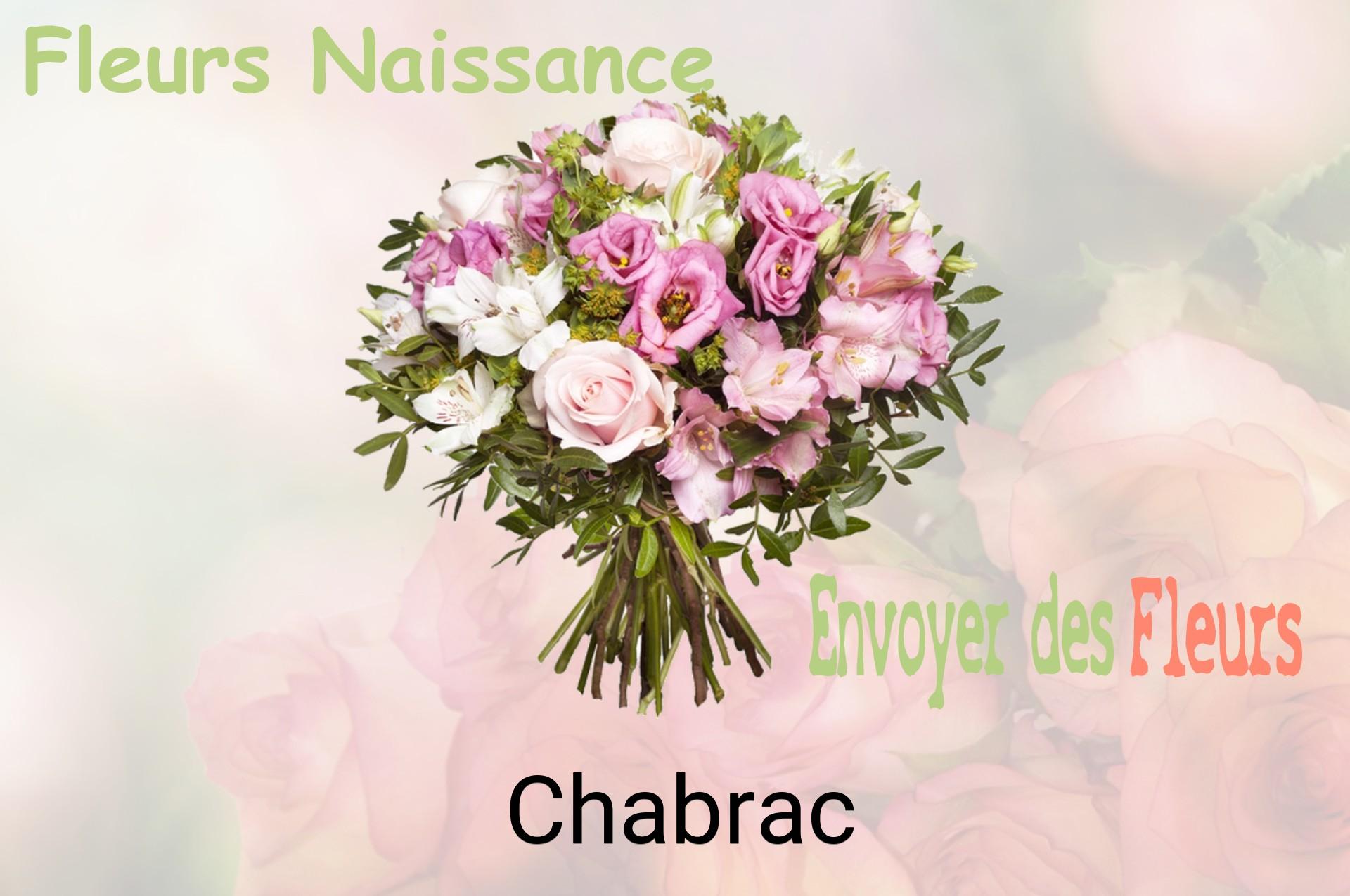 Bouquet de fleurs de naissance livré à Chabrac