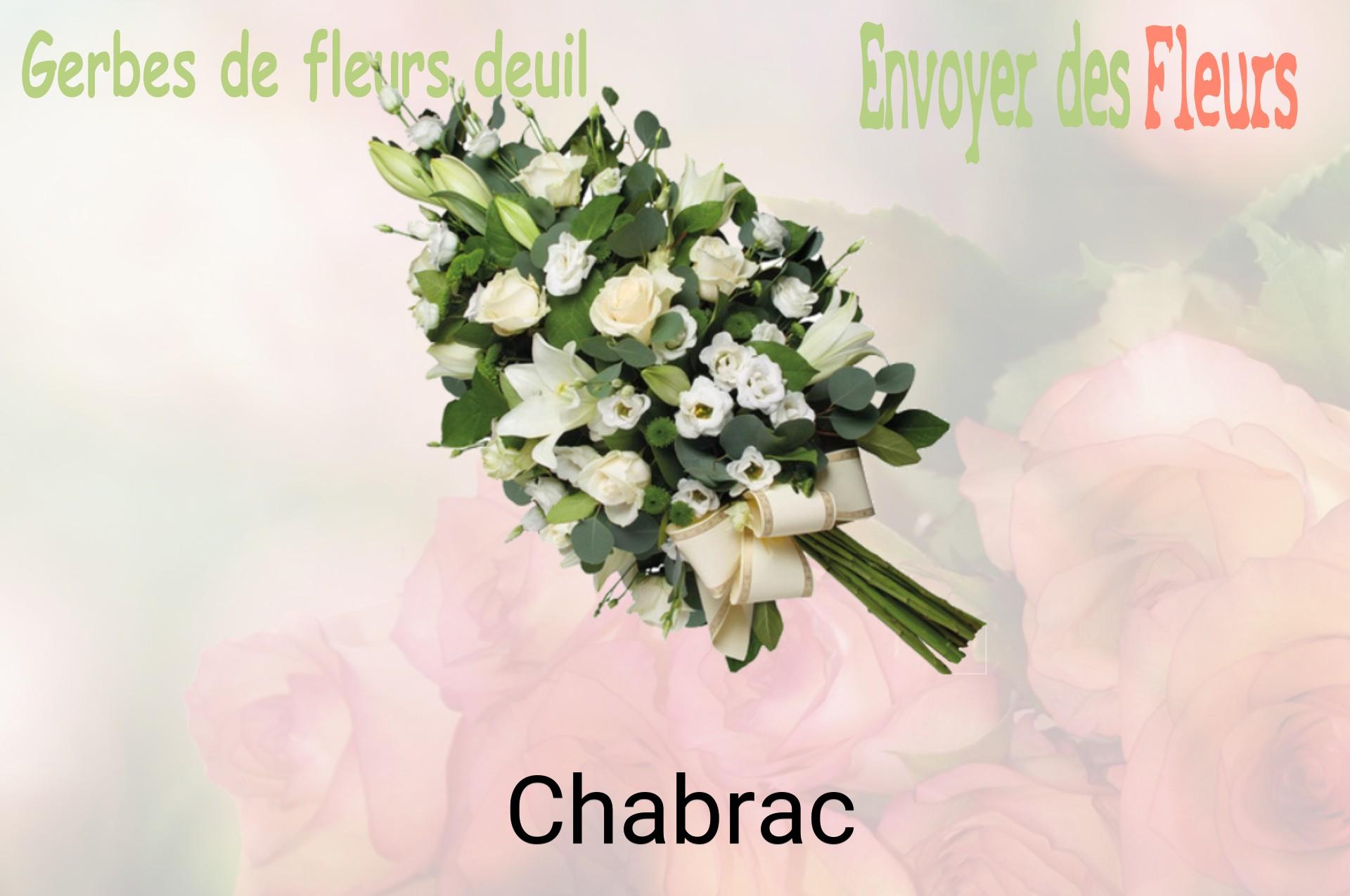 Gerbe de fleurs de deuil livrée à Chabrac